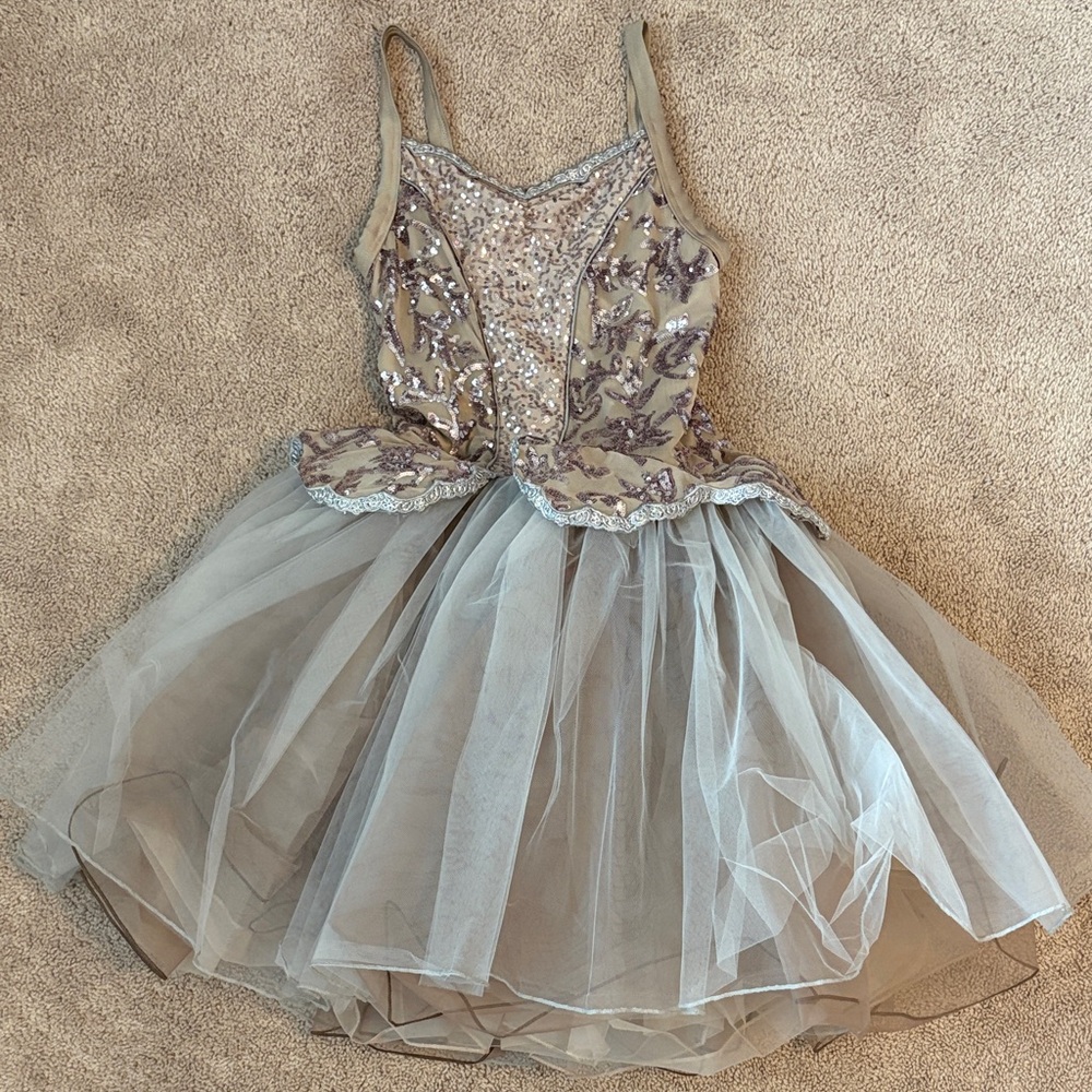 Silver Sequin Ballet Costume